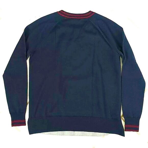 J. Crew Merino wool mixed media front plaid and back Sweater - Picture 2 of 6